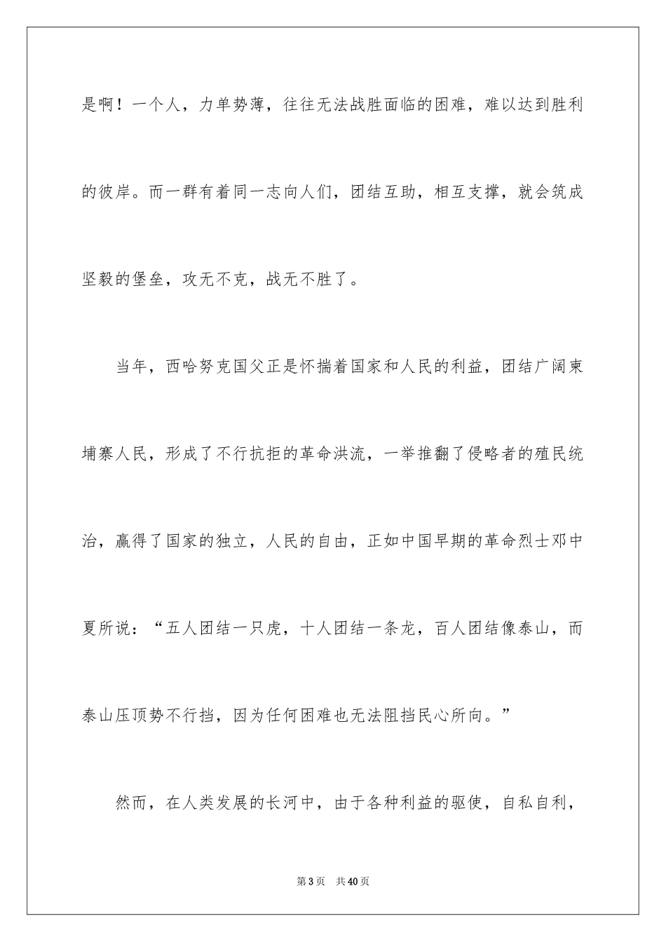 2024团结就是力量演讲稿_458_第3页