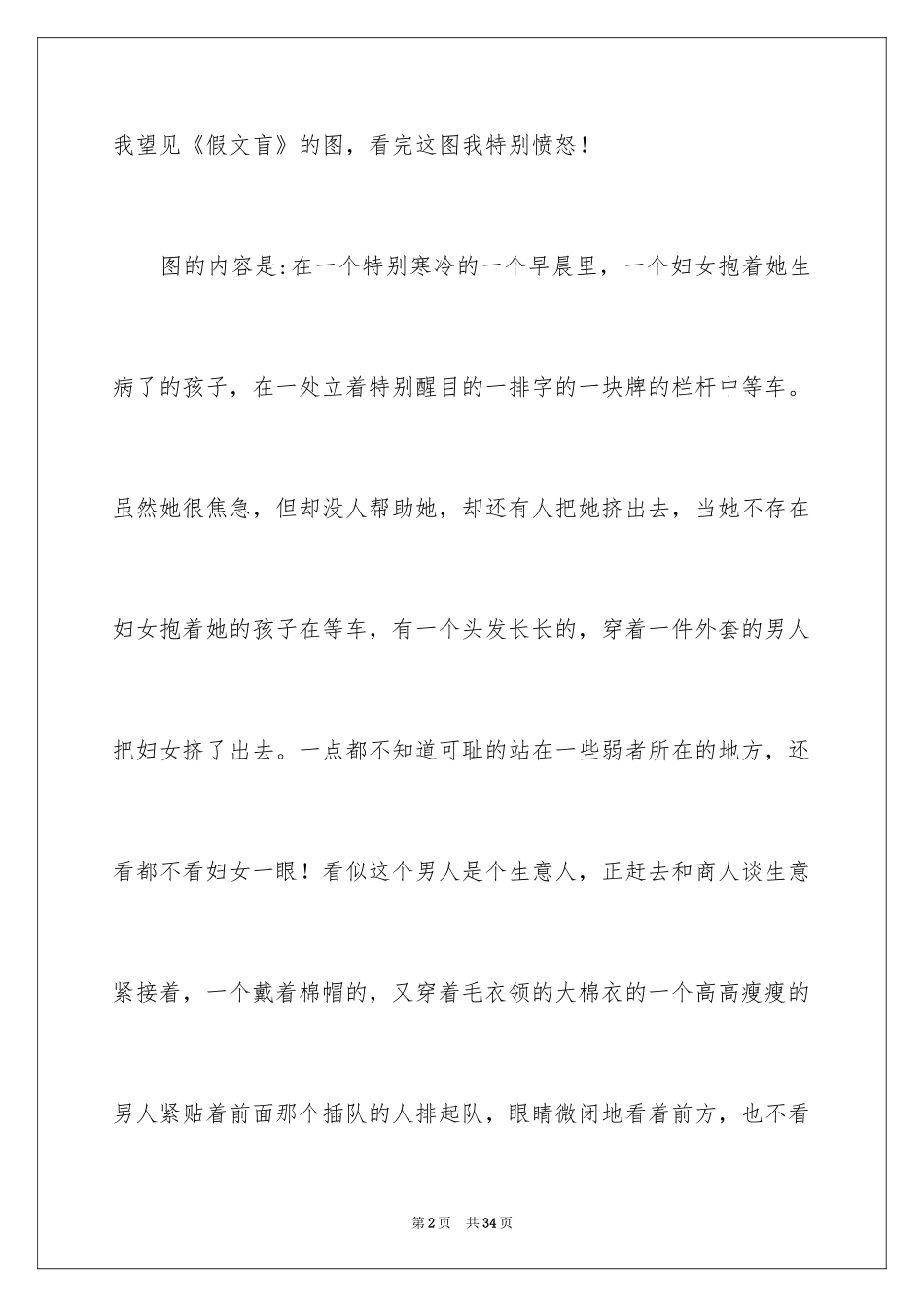 2024假文盲小学作文_5_第2页