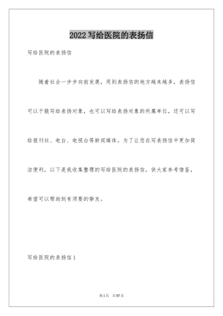 2024写给医院的表扬信_9