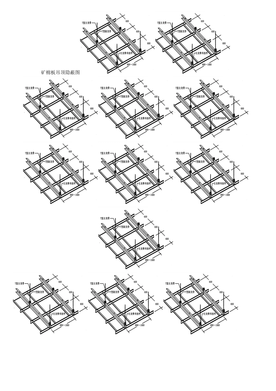 石膏板隔墙、吊顶、线管隐蔽图_第2页