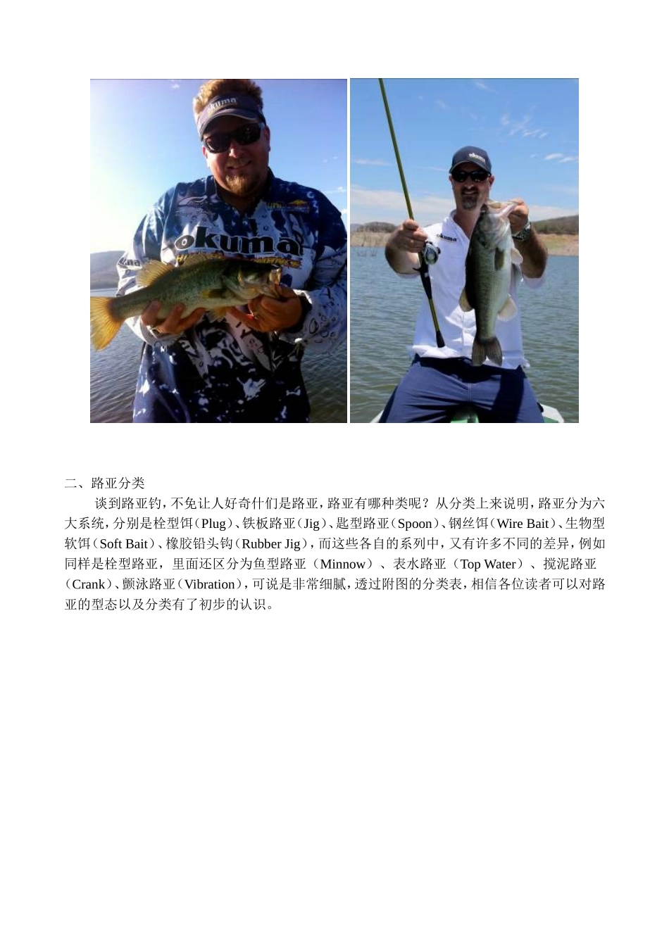 路亚钓鱼的基础知识、方法和技巧_第2页
