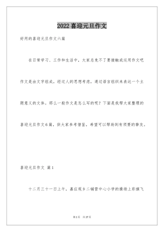 2024喜迎元旦作文_4