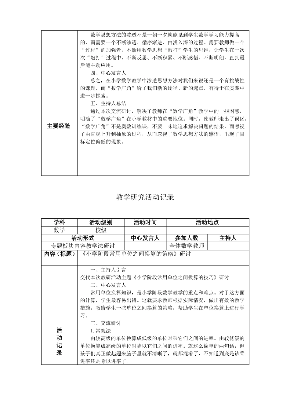 数学教研活动研讨发言记录表范文6篇_第3页