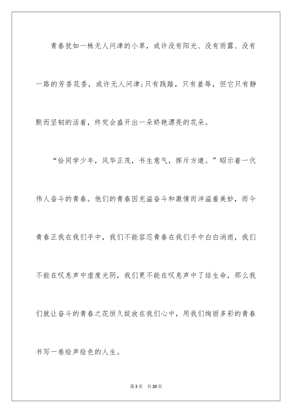 2024奋斗的青春演讲稿_16_第3页