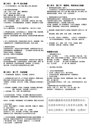 2019版湘教版地理必修二知识点复习