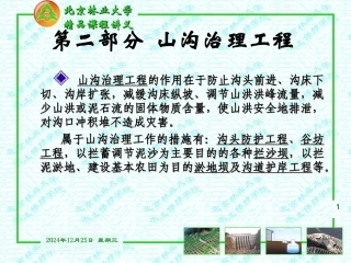 沟道治理工程水土保持北京林大