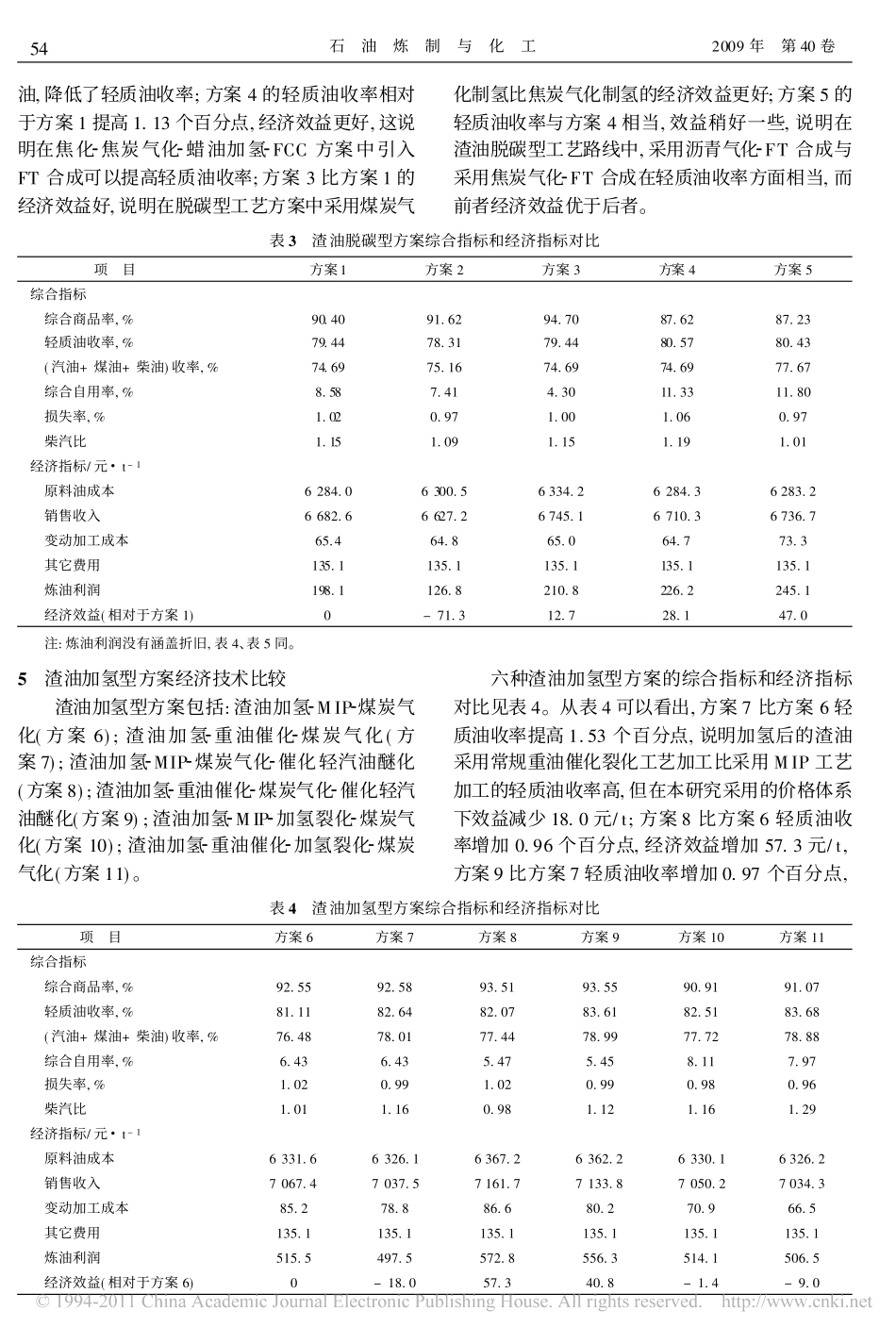 燃料型炼油厂提高轻质油收率加工方案的比较_第3页