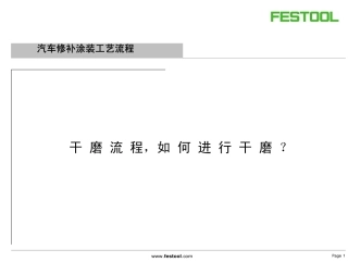 汽车修补涂装工艺流程-Festool