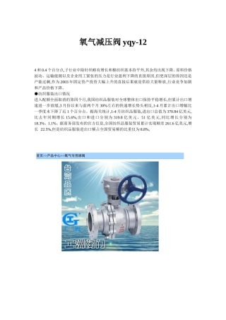 氧气减压阀yqy-12