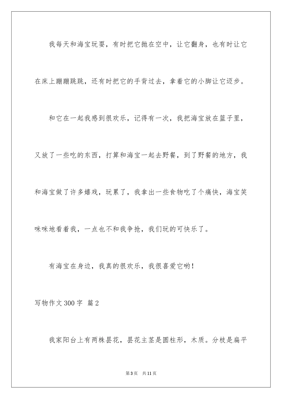 2024写物作文300字_113_第3页
