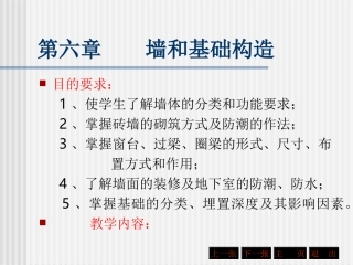 第六章    墙和基础构造1