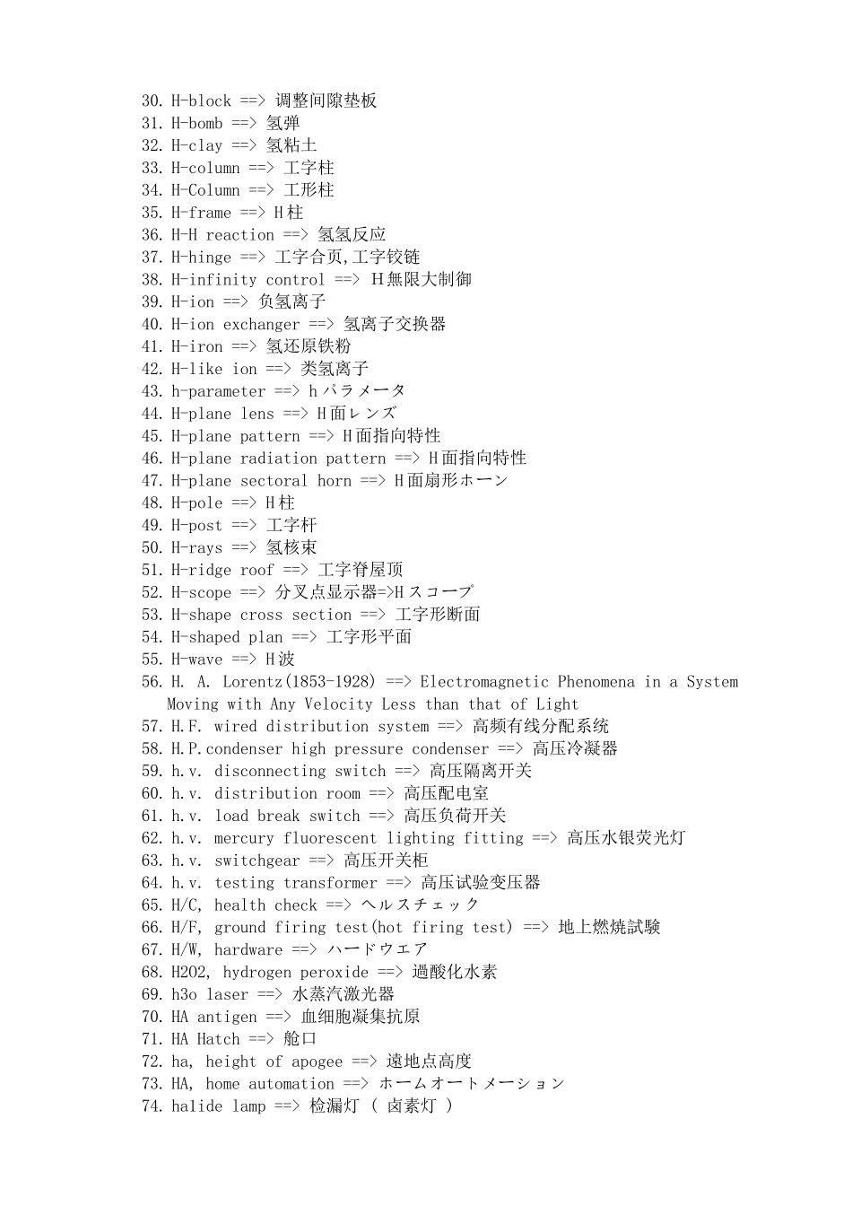 英汉日科技词汇H_第2页