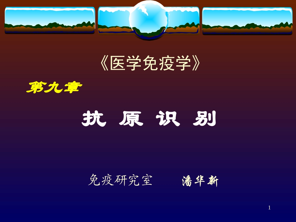 第九章抗原识别_090508_第1页