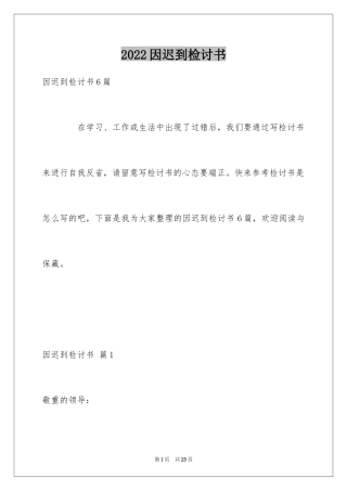 2024因迟到检讨书_6