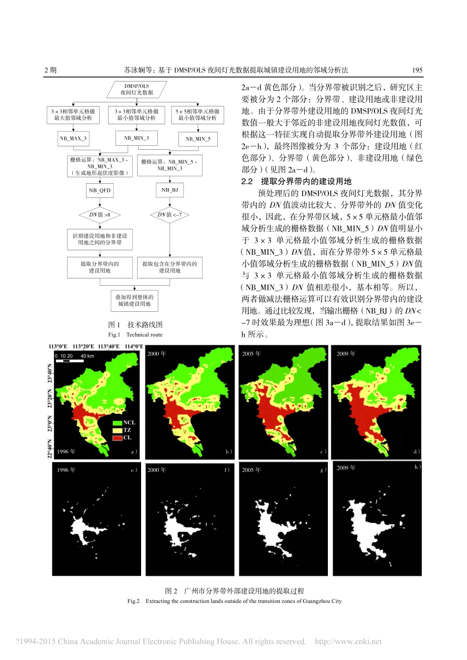 基于DMSP_OLS夜间灯光数据提取城镇建设用地的邻域分析法_苏泳娴_第3页