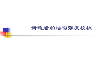 新造船舶结构强度校核
