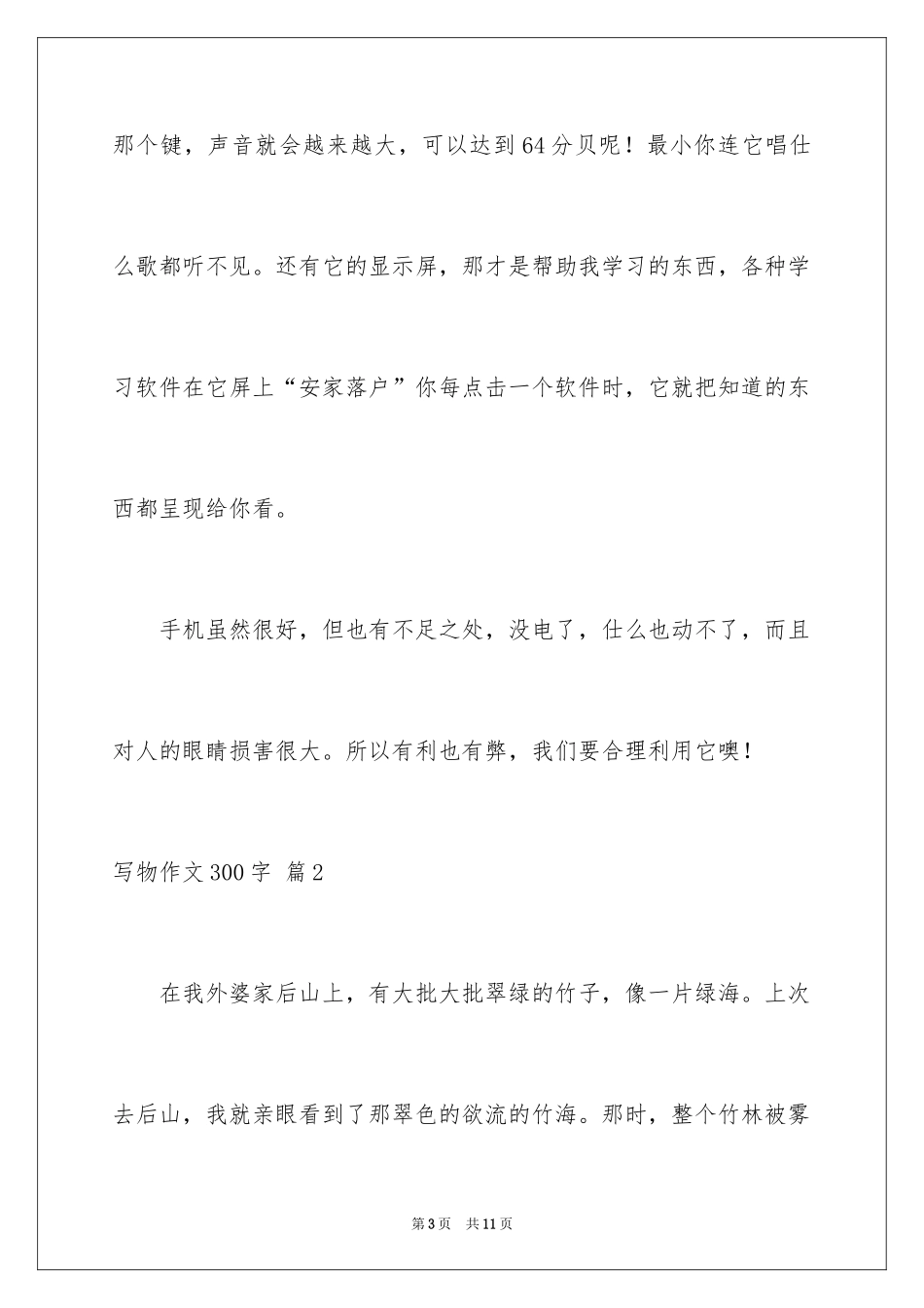 2024写物作文300字_259_第3页