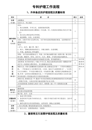 专科护理工作流程