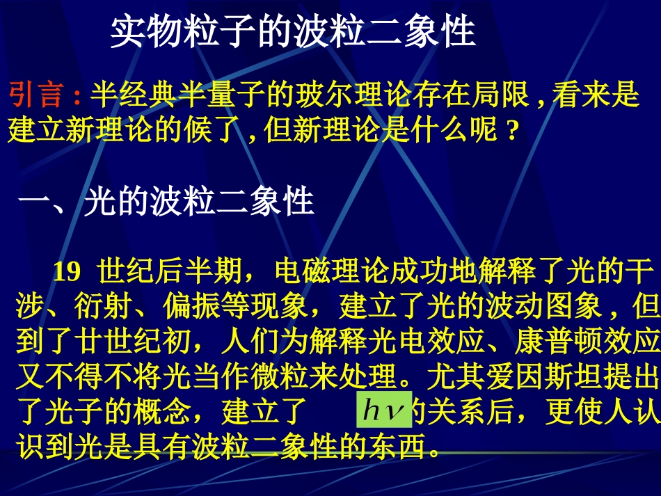 实物粒子的波粒二象性ppt_第1页