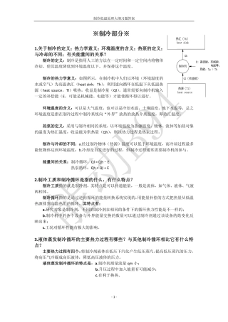 制冷与低温思考题题解(初稿)
