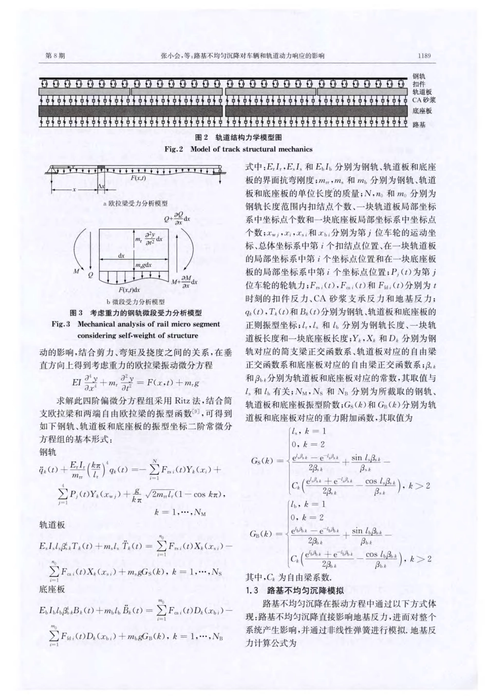 路基不均匀沉降对车辆和轨道动力响应的影响_第3页