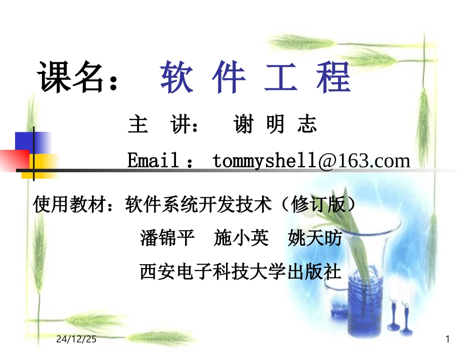 软件件系统开发技术 软件工程_第1页