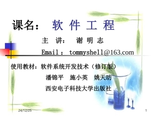 软件件系统开发技术 软件工程