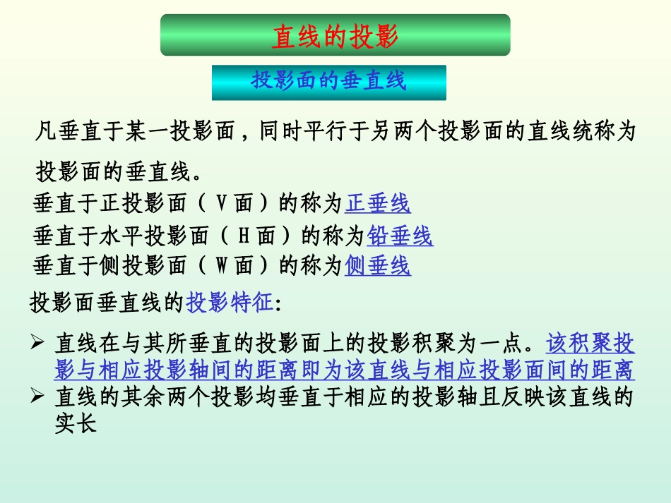 工程制图课件--2.直线的投影_第3页