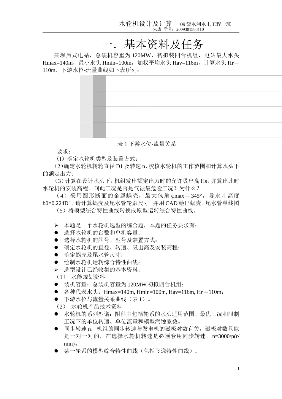 水电站大作业_第1页
