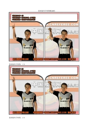篮球裁判手势图解