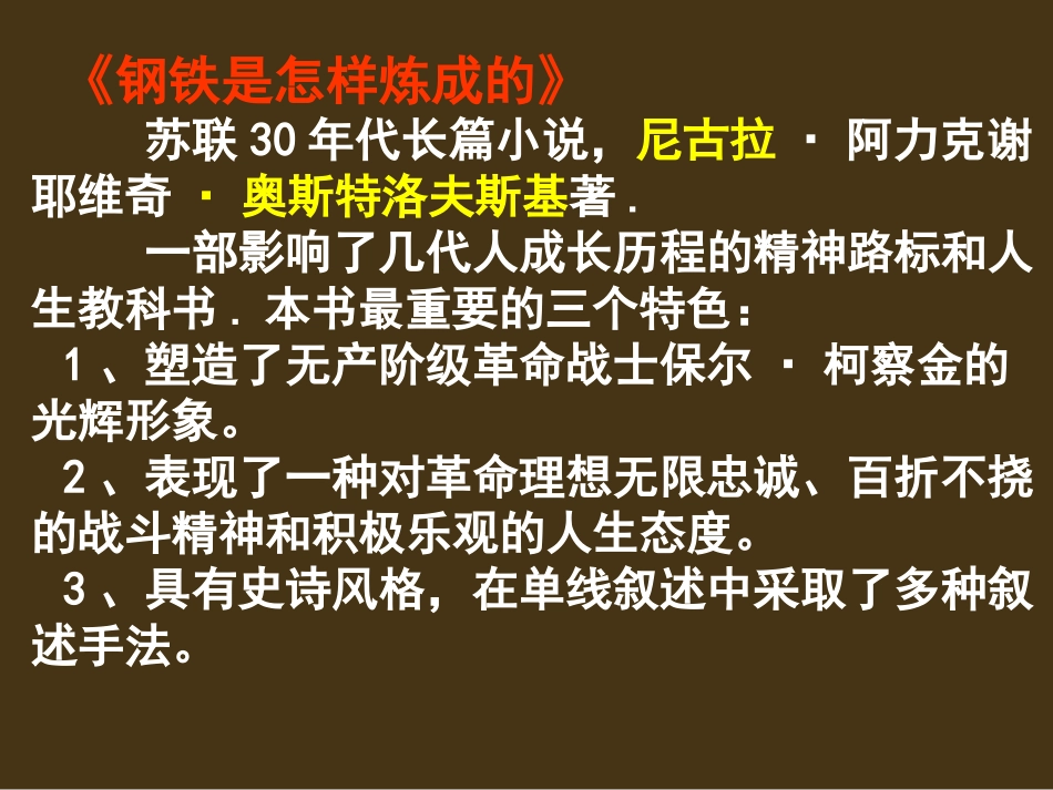 《钢铁是怎样炼成的》_第3页