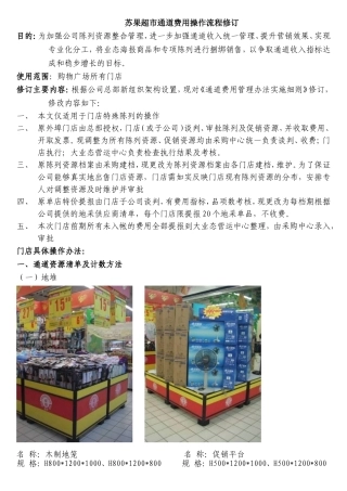 苏果超市通道费用操作流程修订