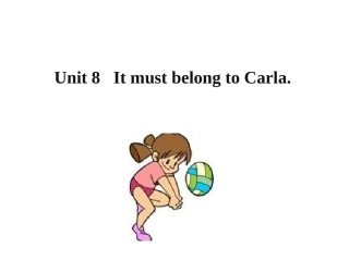 2014九年级英语__Unit_8_It_must_belong_to_Carla___Section_A