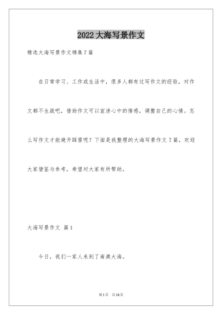 2024大海写景作文_56