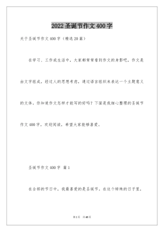 2024圣诞节作文400字