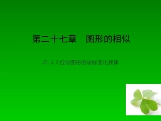 【四清导航】2015春九年级数学下册2732位似图形的坐标变化规律课件（新版）新人教版