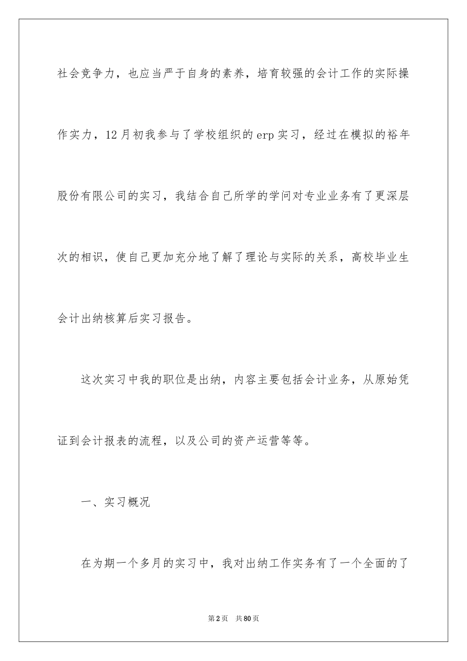 2024出纳会计的实习报告_9_第2页