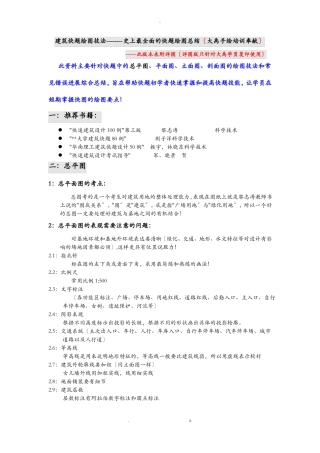 建筑快题绘图技法--最全面的快题绘图总结