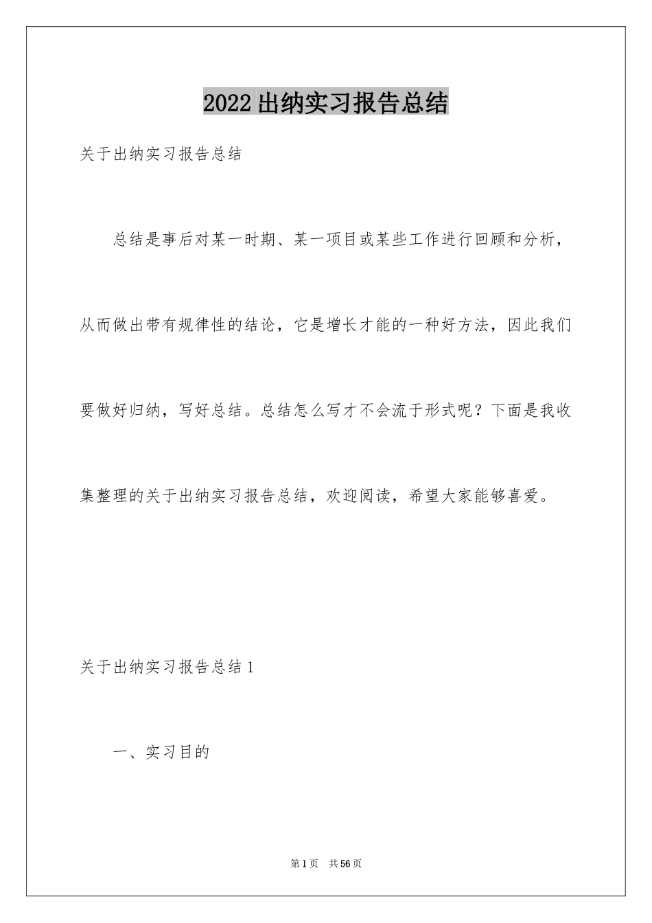 2024出纳实习报告总结_2_第1页