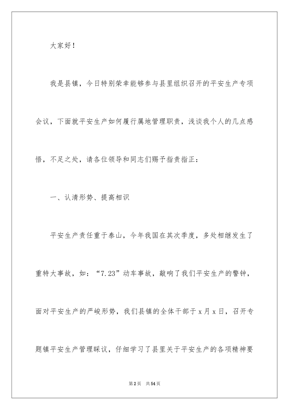 2024安全生产座谈会的发言稿_第2页