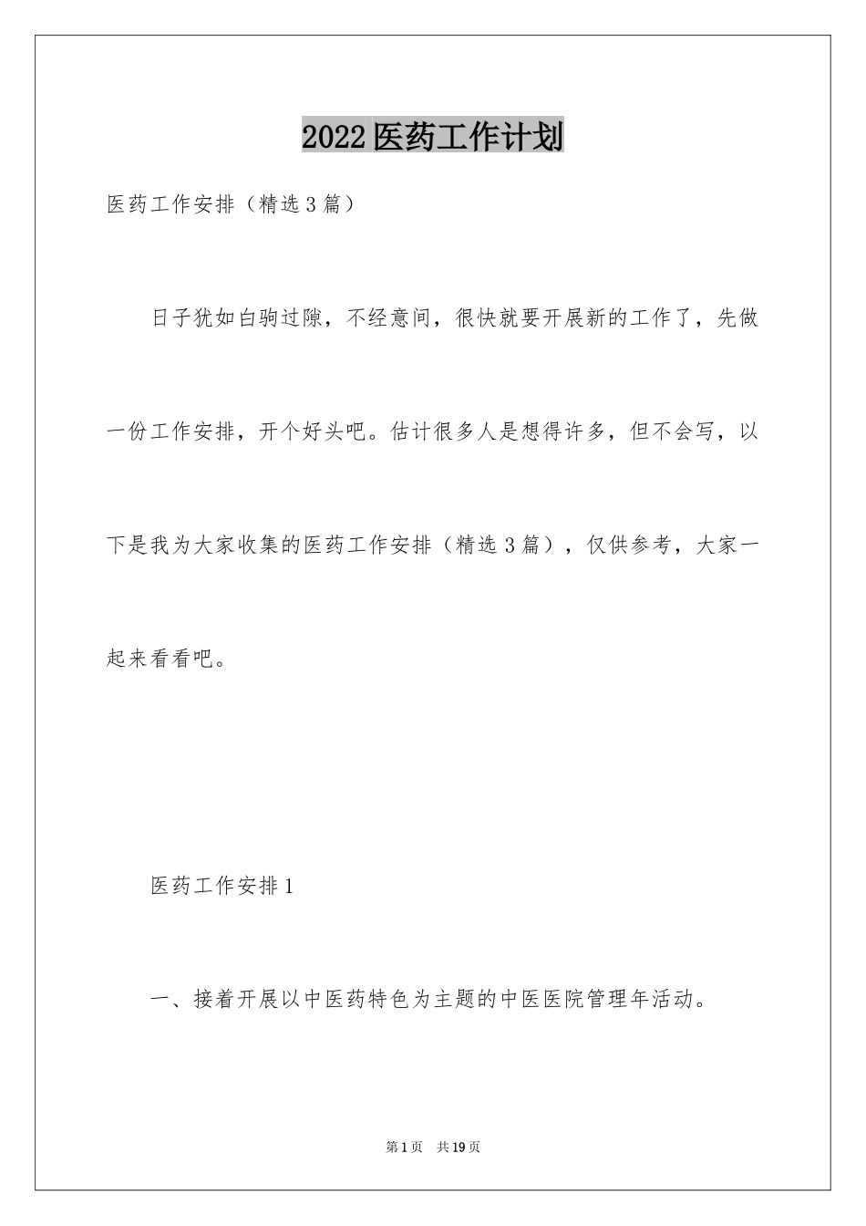 2024医药工作计划_第1页