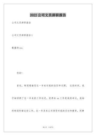 2024公司文员辞职报告_24