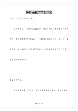 2024圣诞节节日作文_3