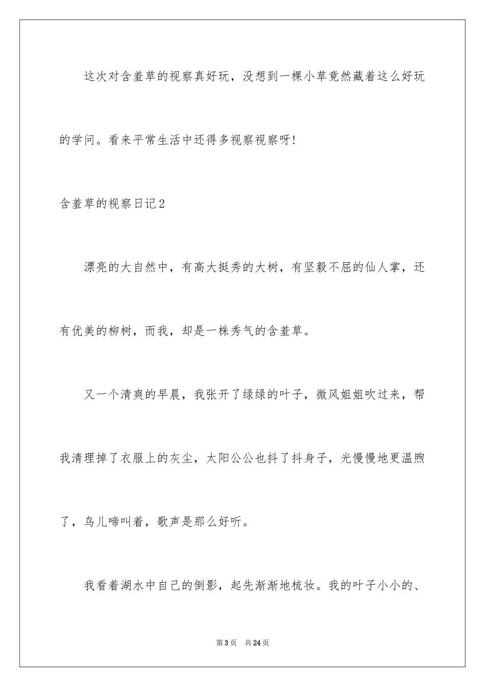 2024含羞草的观察日记_1_第3页