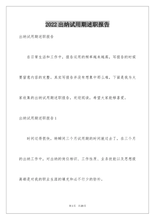 2024出纳试用期述职报告_4