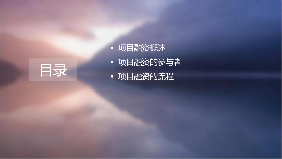 项目融资方案课件_第2页