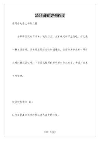 2024好词好句作文_127