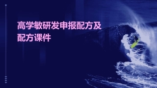 高学敏研发申报配方及配方课件