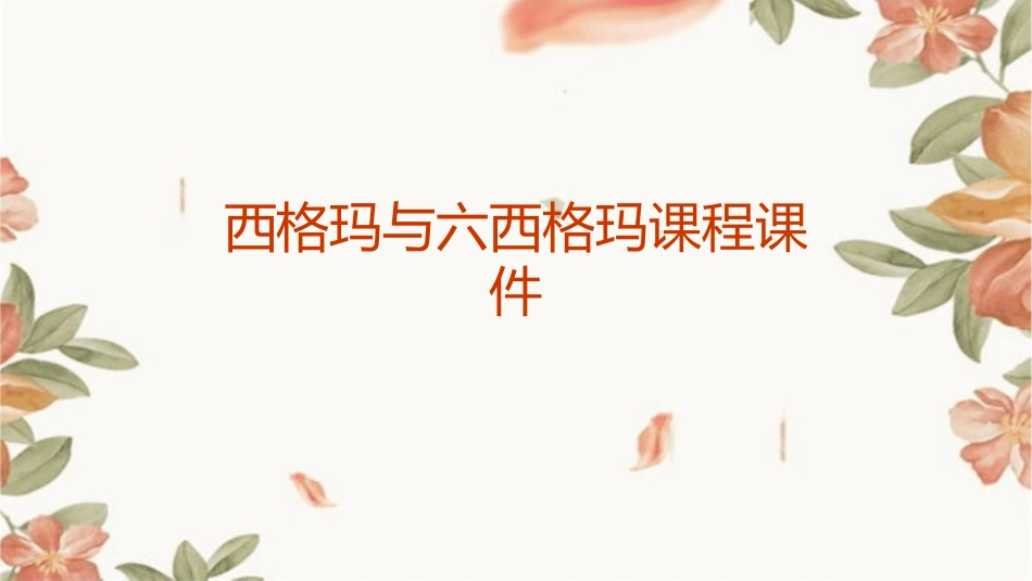 西格玛与S课程课件_第1页
