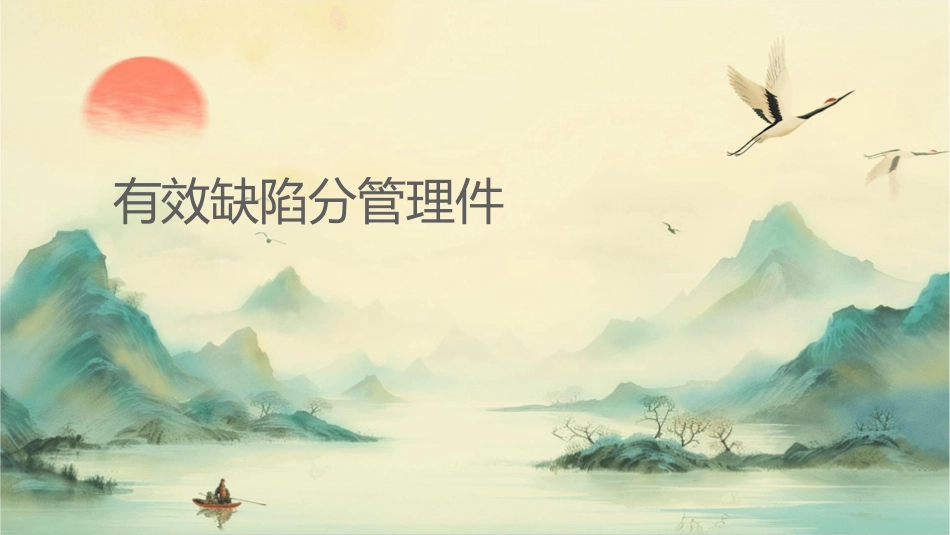 有效缺陷分类管理课件_第1页